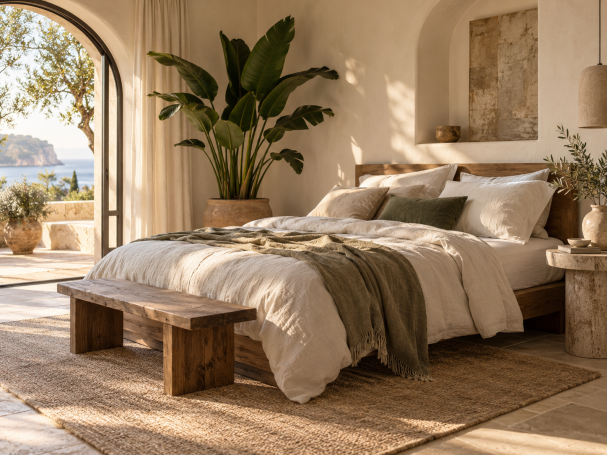 Bedroom Retreats beautiful and calm Mediterranean Bedroom